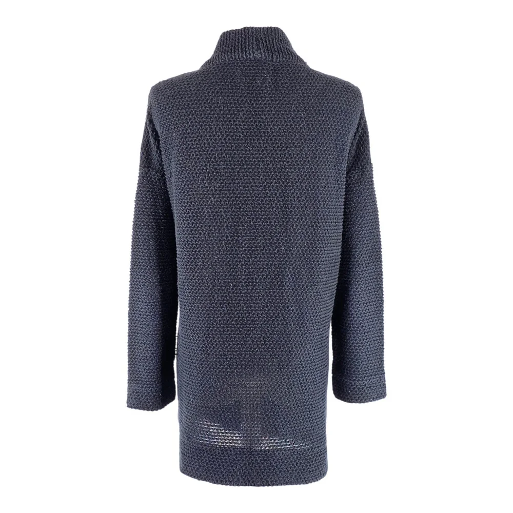 Modern Bohemia Marine Layer Birdseye Cardigan Women’s M Navy Open Knit Cotton...